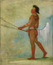 TulLockChshKo beve il succo della pietra in tenuta da giocatore di palla - George Catlin — vista dell’opera