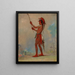 WeChshTaDoTa Red Man, un giocatore di pallone distinto - George Catlin — quadro incorniciato alla parete
