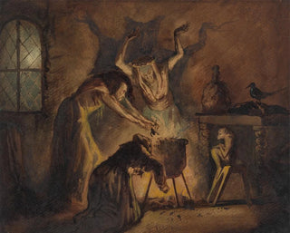 Scène di tre streghe di Macbeth - George Cattermole — vista dell’opera