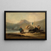 Scène cinese con barche vicino al lago - George Chinnery — quadro incorniciato alla parete