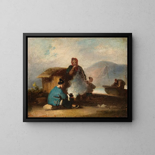 George Chinnery - Chinese Scene Women Making Tea.webp