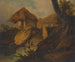 Figures che si alzano in un fiume con capanne di paglia sullo sfondo, Bengala, India - George Chinnery — vista dell’opera