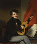 Ritratto di un uomo che suona la chitarra - George Chinnery — vista dell’opera
