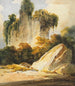 Rocce e muratura invasa dalla vegetazione in Bengal - George Chinnery — vista dell’opera