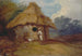 Vista del sud dell'India con un guerriero davanti alla sua capanna - George Chinnery — vista dell’opera