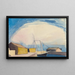 Vele, goletta in legno e moli - George Copeland Ault — quadro incorniciato alla parete