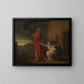 George Dawe - Andromache imploring Ulysses to spare the life of her son.webp
