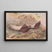 Fagiano con orecchie marroni - George Edward Lodge — quadro incorniciato alla parete