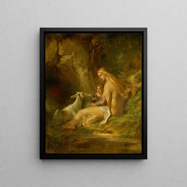 George Frederick Bensell - St Genevieve of Brabant in the Forest.webp