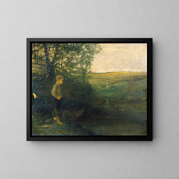 Garçon pêchant - George Fuller — quadro incorniciato alla parete