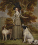 La contessa d'Effingham con un fucile e cani da caccia - George Haugh — vista dell’opera