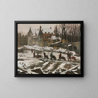 George Hendrik Breitner - Construction Site in Amsterdam.webp