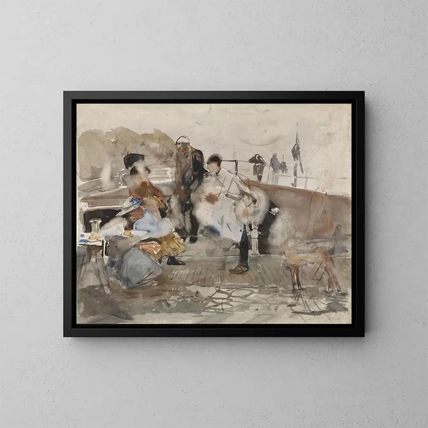 Compagnie sur un bateau - George Hendrik Breitner — quadro incorniciato alla parete