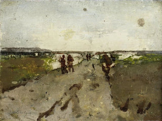 Paesaggio vicino a Waalsdorp con soldati in manovra - George Hendrik Breitner — vista dell’opera