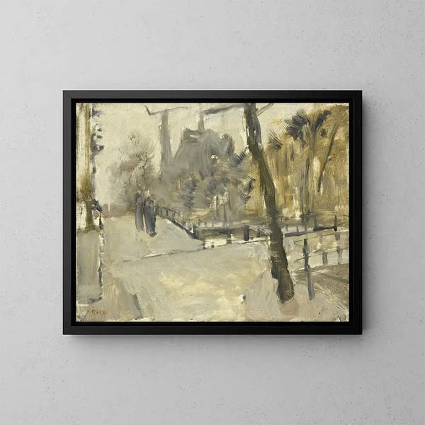 Le Leidsegracht ad Amsterdam - George Hendrik Breitner — quadro incorniciato alla parete