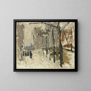 Vista a L'Aia - George Hendrik Breitner — quadro incorniciato alla parete