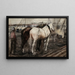 Cavalli da lavoro al Houthaven, Amsterdam - George Hendrik Breitner — quadro incorniciato alla parete