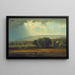 Scène di raccolta nella valle del Delaware - George Inness — quadro incorniciato alla parete