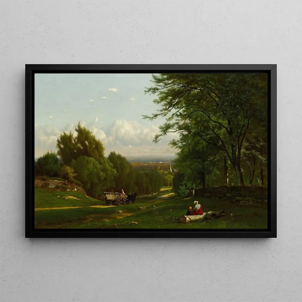 vicino a Leeds, New York - George Inness — quadro incorniciato alla parete