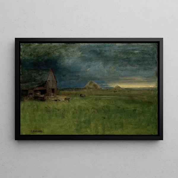 La Ferme solitaire Nantucket - George Inness — quadro incorniciato alla parete