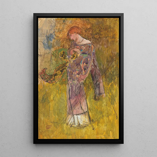 George John Pinwell - Hinda Lallah Rooke a study.webp