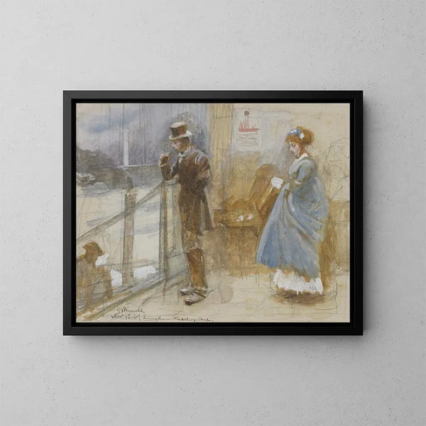 Club de croquis de Langham - George John Pinwell — quadro incorniciato alla parete