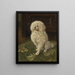 Caniche su un tappeto verde - George L. Harrison — quadro incorniciato alla parete
