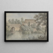 Un stagno di paese con edifici agricoli - George Lambert — quadro incorniciato alla parete