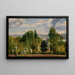 Paesaggio della Nuova Inghilterra con cimitero, possibilmente Medford MA - George Loring Brown — quadro incorniciato alla parete