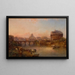 Tramonto sul Tevere, Roma - George Loring Brown — quadro incorniciato alla parete