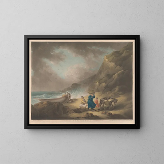 Pescatori - George Morland — quadro incorniciato alla parete