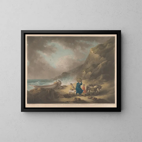 Pescatori - George Morland — quadro incorniciato alla parete