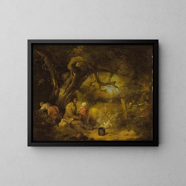 Campo nomadi - George Morland — quadro incorniciato alla parete