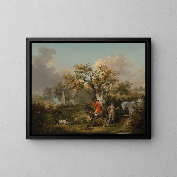 Tiro al fagiano - George Morland — quadro incorniciato alla parete