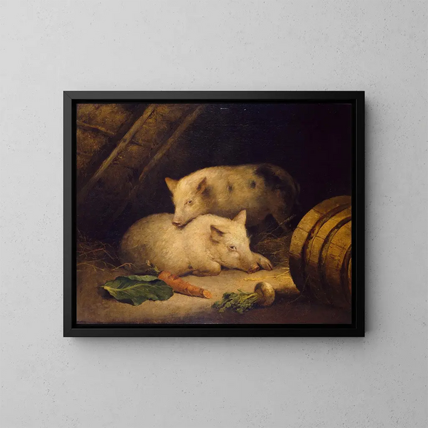 Maiali - George Morland — quadro incorniciato alla parete