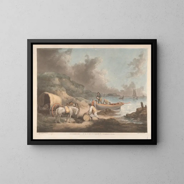 Contrebandiers - George Morland — quadro incorniciato alla parete