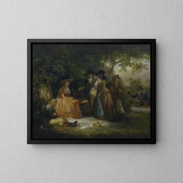 Il pasto dei pescatori - George Morland — quadro incorniciato alla parete