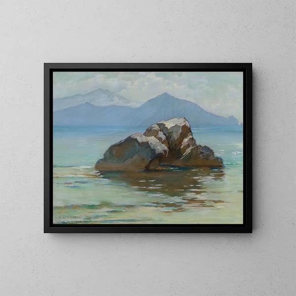 La penisola di Sorrento da Capri - George Randolph Barse — quadro incorniciato alla parete