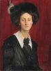 Hilda con un cappello nero - George Spencer Watson — vista dell’opera