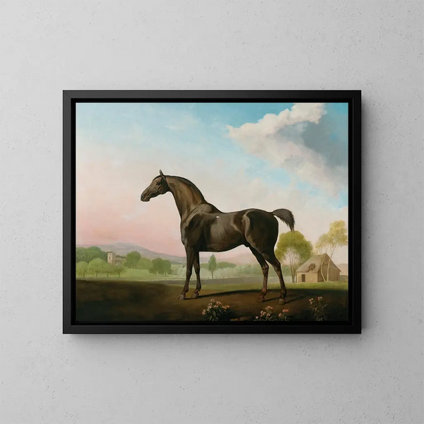 William de Grosvenor in un paesaggio - George Stubbs — quadro incorniciato alla parete