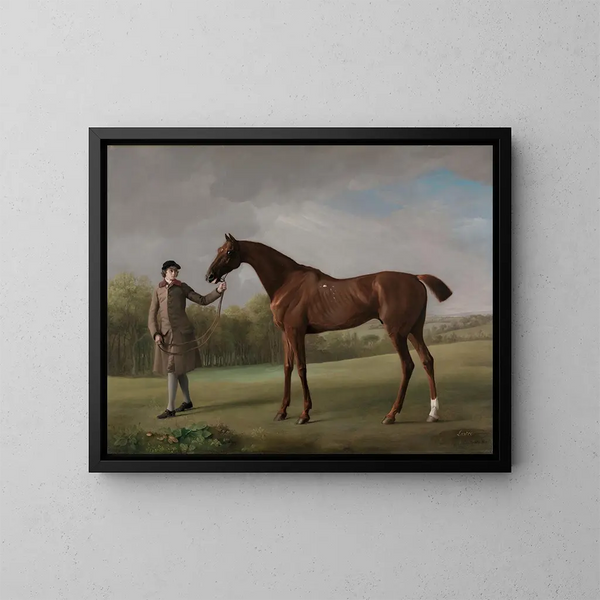 Lustre tenu par un valet - George Stubbs — quadro incorniciato alla parete