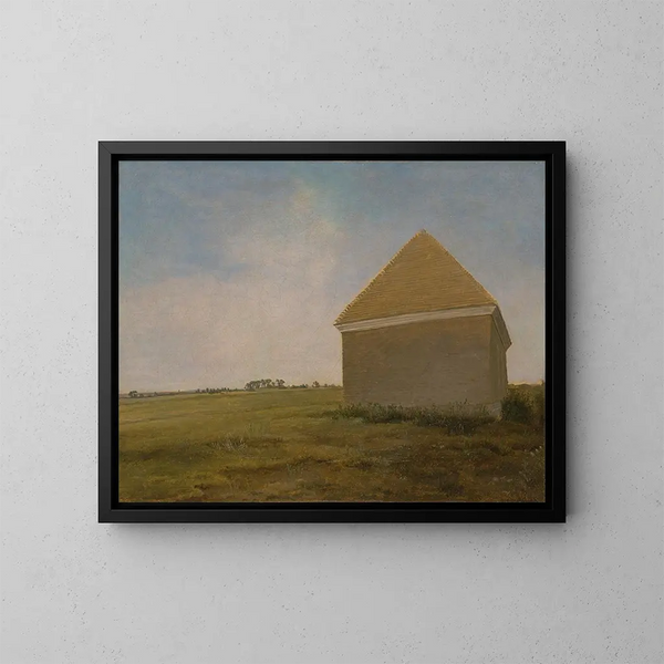 Newmarket Heath con una casa di pulizia - George Stubbs — quadro incorniciato alla parete
