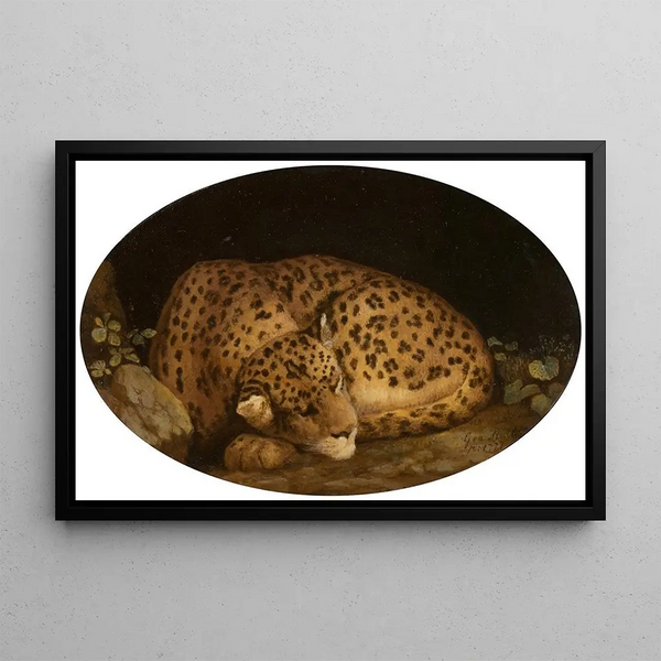 Leone addormentato - George Stubbs — quadro incorniciato alla parete