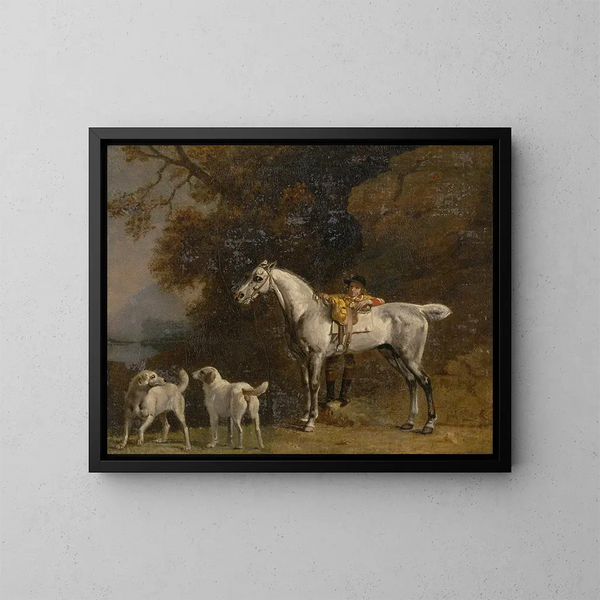 Studi per o da il terzo duca di Richmond con la caccia di Charleton - George Stubbs — quadro incorniciato alla parete
