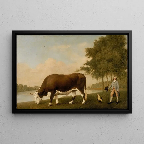 Il Bue del Lincolnshire - George Stubbs — quadro incorniciato alla parete