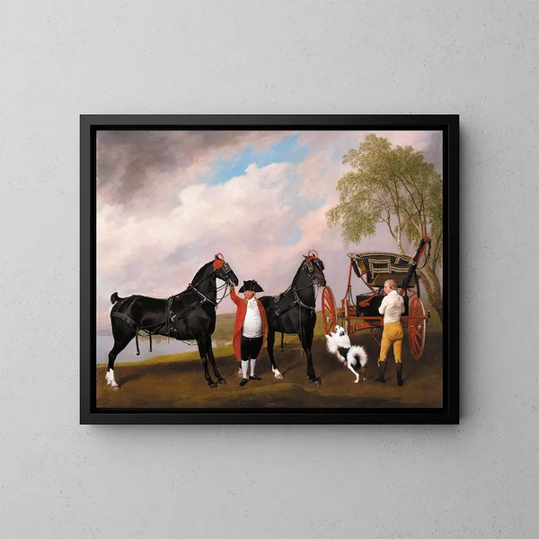 Il phaéton del principe di Galles - George Stubbs — quadro incorniciato alla parete