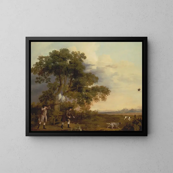 Due gentiluomini che tirano - George Stubbs — quadro incorniciato alla parete