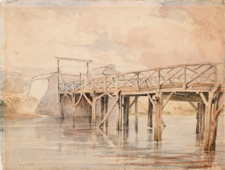 George Victor du Noyer - Old London Bridge on the River Dodder Dublin.webp