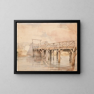George Victor du Noyer - Old London Bridge on the River Dodder Dublin.webp