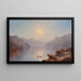 paesaggio fluviale all'alba - George W Waters — quadro incorniciato alla parete